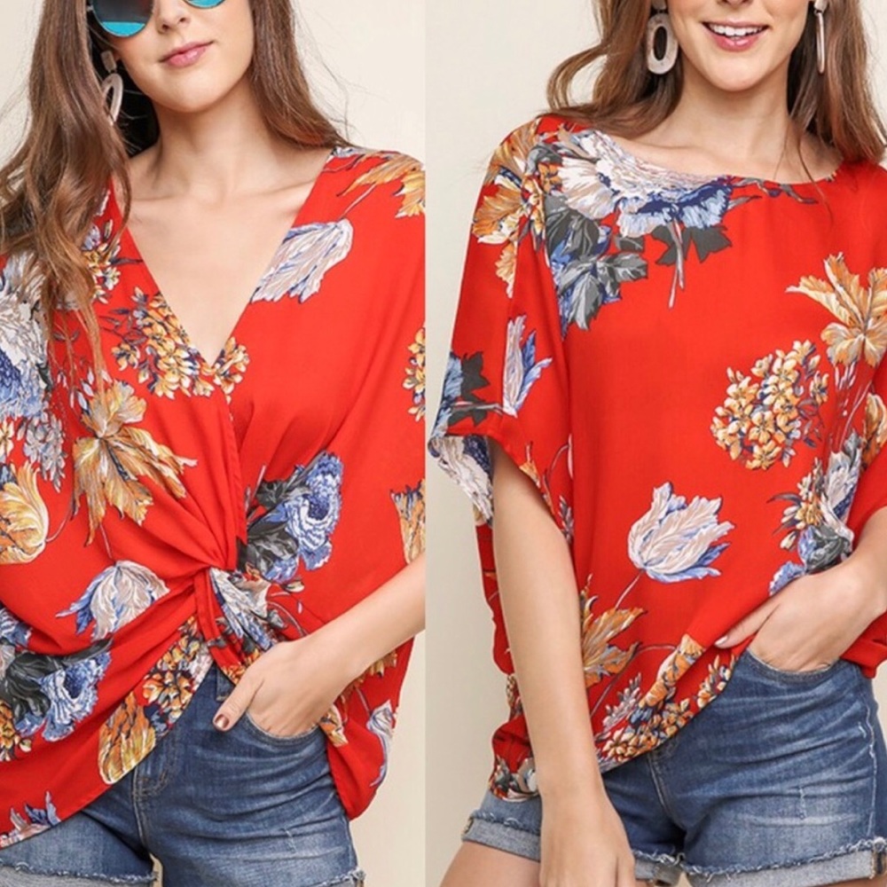 2-way Floral Print Top